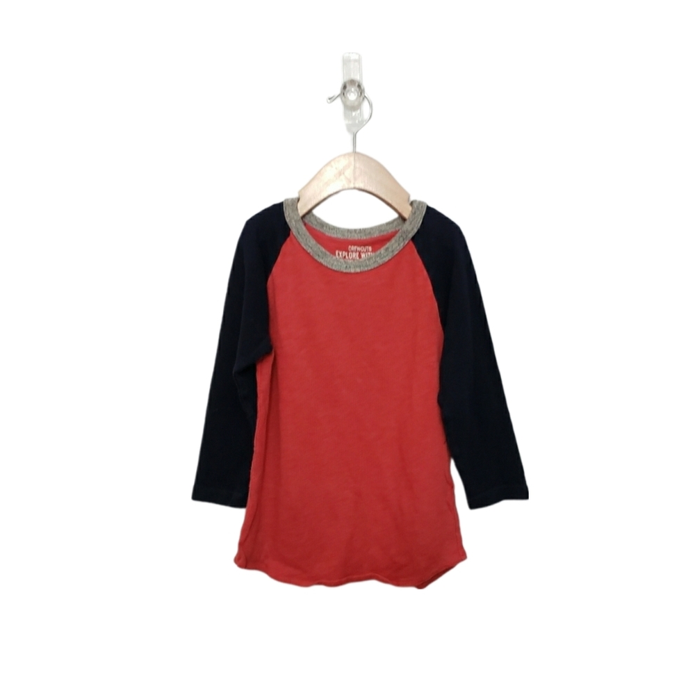 Crewcuts Size 6-7 Boys Raglan Long Sleeve Tee Shirt